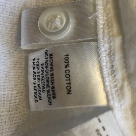 Vintage Ann Taylor LOFT Cotton Ruffle Tuxedo Long Sleeve Shirt Small - Picture 5 of 6